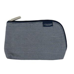 L"Occitane En Provence Striped Blue Cosmetic Bag